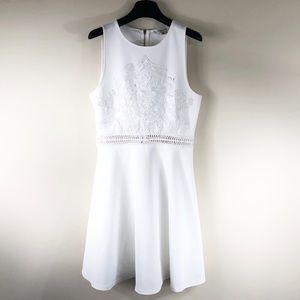 Francescas white embroidered skater dress